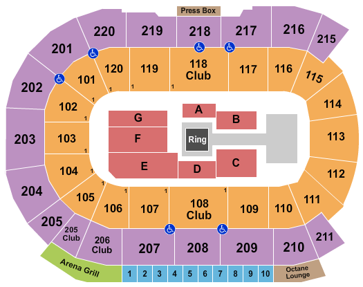 Angel of the Winds Arena WWE Seating Chart